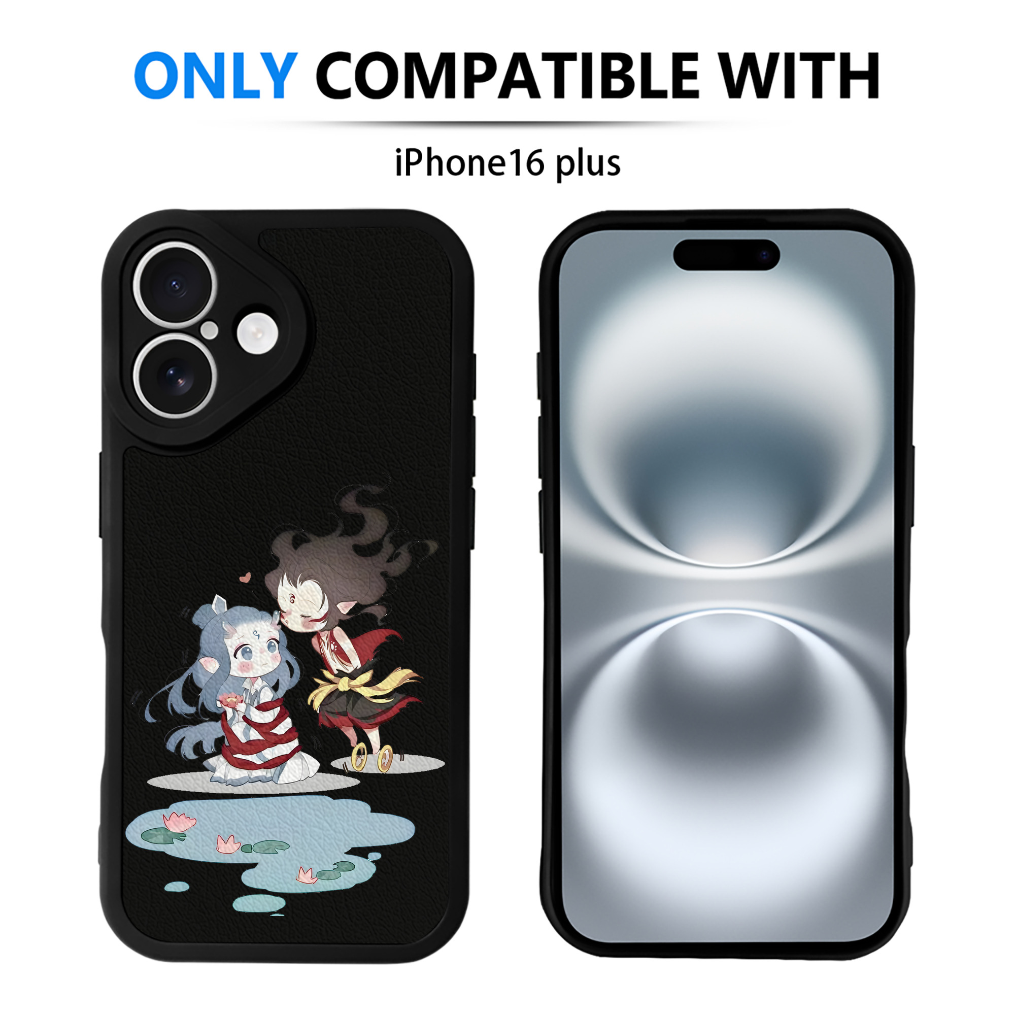 （画像用） Ne Zha 2 ナタ 魔童の大暴れ 【iPhone 16シリーズ対応】シリコンスマホケース（レザー調） 材質：シリコン